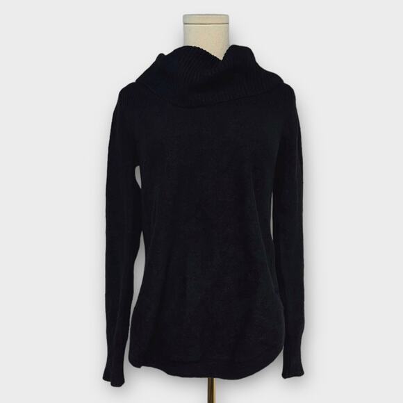 Moth Anthropologie Georgia Cowl Neck Tunic Sweater Black Size XS - Picture 1 of 6